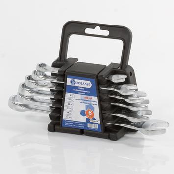 Набор ключей комбинированных КОБАЛЬТ 8,10,12,13,14,17 мм, 6 ШТ., держатель
