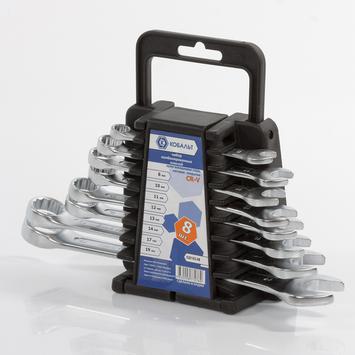 Набор ключей комбинированных КОБАЛЬТ 8,10,11,12,13,14,17,19 мм, 8 ШТ., держатель