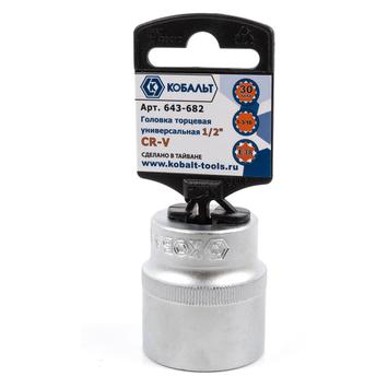 Головка торцевая универсальная КОБАЛЬТ 1/2", 30 мм, SPLINE Cr-V
