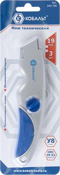 Нож технический КОБАЛЬТ трапециевидное лезвие 19 мм