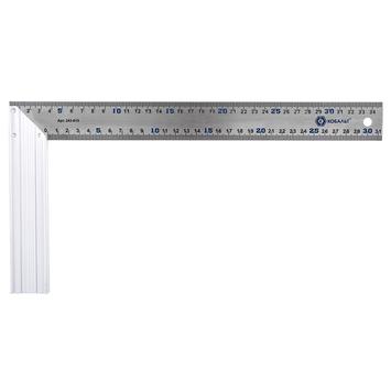 Угольник КОБАЛЬТ столярный 350 мм, нерж.сталь , алюминиевое основание