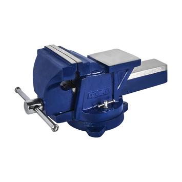 Тиски слесарные КОБАЛЬТ чугунные, ширина губок 150 мм, захват 150 мм, 17 кг, с наковальней, коробка