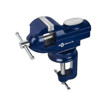 Тиски слесарные КОБАЛЬТ чугунные, НАСТОЛЬНЫЕ, ширина губок 50 мм, захват 60 мм, 2.2 кг, с наковальней, коробка