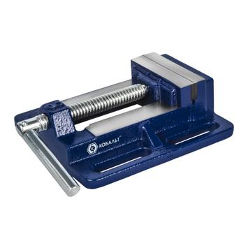 Тиски станочные КОБАЛЬТ чугунные, ширина губок 75 мм, захват 78 мм, 2 кг, коробка