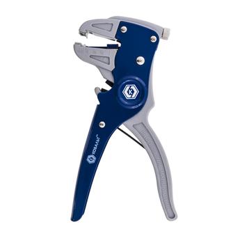 Клещи для снятия изоляции КОБАЛЬТ автоматические, 180 мм, 0.75 - 6.0 мм2, резка проводов до 6 мм2, блистер