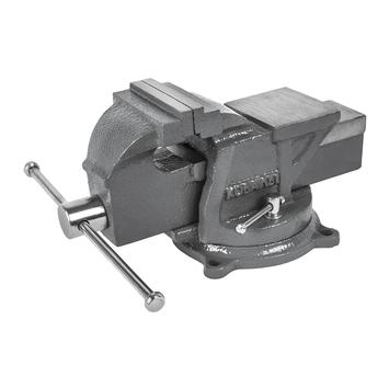 Тиски слесарные КОБАЛЬТ стальные, ширина губок 75 мм, захват 75 мм, 5.7 кг, с наковальней, поворотные, коробка