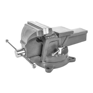 Тиски слесарные КОБАЛЬТ стальные, ширина губок 100 мм, захват 100 мм, 7.1 кг, с наковальней, поворотные, коробка