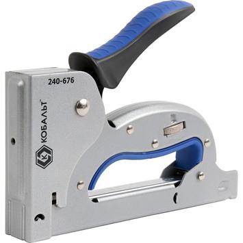 Степлер механический КОБАЛЬТ скобы 6-14мм, тип 140, цел/мет. корпус, рег.удара, увел.магазин, индикатор перезарядки