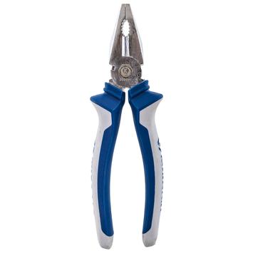 Пассатижи КОБАЛЬТ 200 мм, 2-х компонентные рукоятки, HCS, подвес