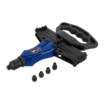 Заклепочник рычажно-складной КОБАЛЬТ 810 мм, усиленный, алюминиевый, заклепки 2.4-3.2-4.0-4.8-6.4 мм, подвес