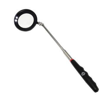 Зеркало инспекционное телескопическое КОБАЛЬТ 280 - 870 мм, диаметр 75 мм, LED-фонарь, блистер