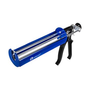 Пистолет для химических анкеров КОБАЛЬТ 380-410 мл. скелетный стальной корпус, 3-х штоковый поршень, усилие 16:1