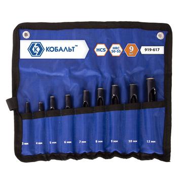 Набор просечек КОБАЛЬТ 3,4,5,6,7,8,9,10,12 мм